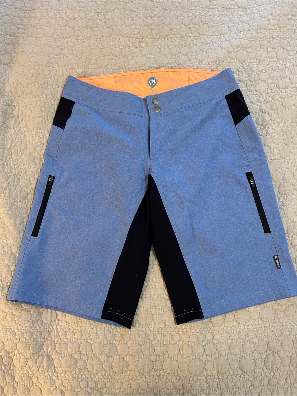 Club Ride Apparel Orange and Black Cycling Shorts
